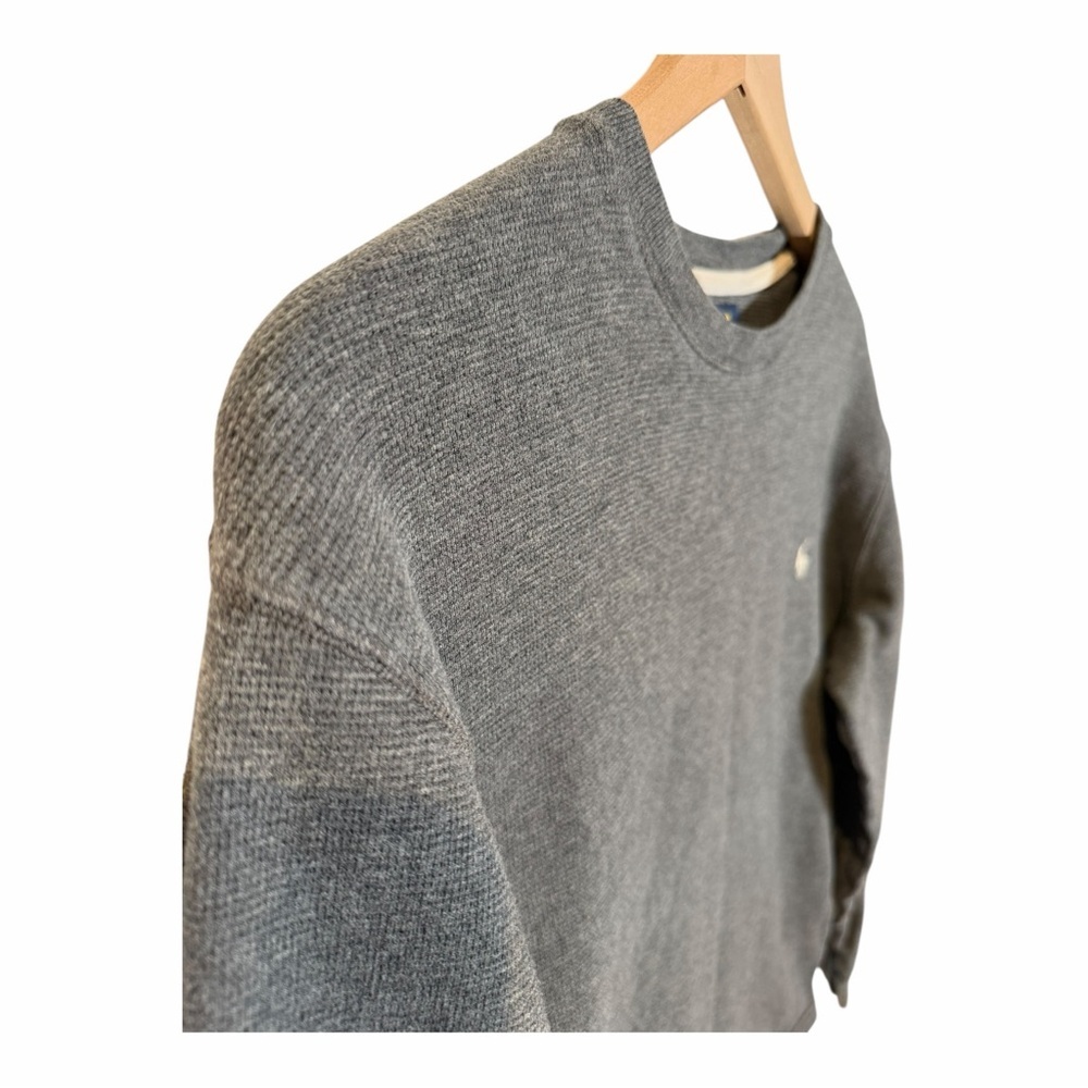 Polo Ralph Lauren Shirt Mens L Gray Waffle Knit Thermal Long Sleeve Preppy - Picture 5 of 6